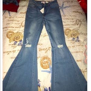 Flared bell bottom jeans